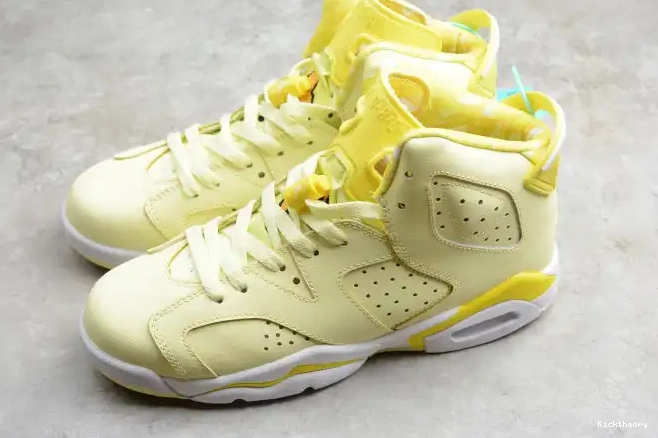 Kick Theory Yellow 6 Floral Dynamic Air Jordan 543390-800 Retro (GS) 0623